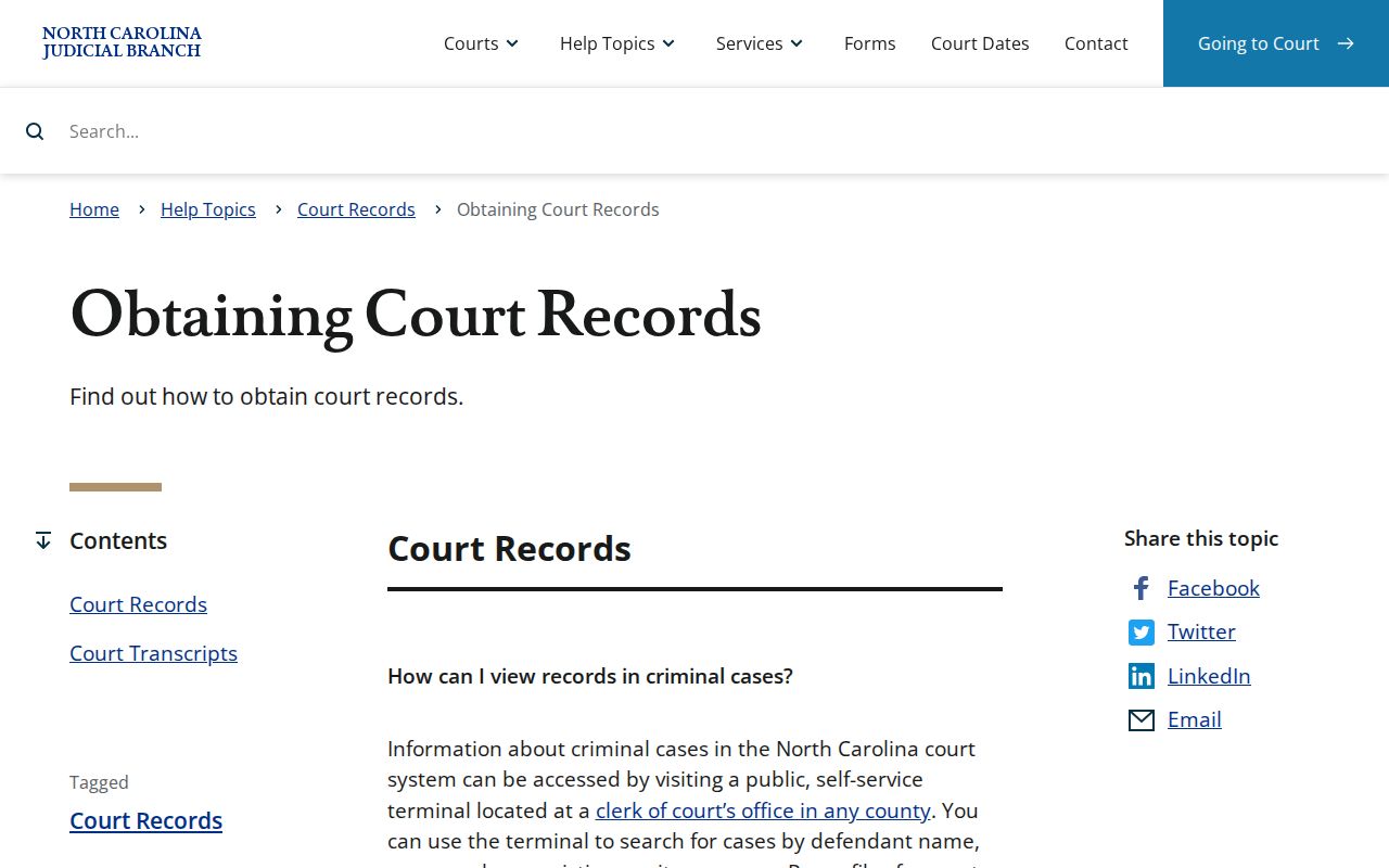 Craven County court records access guidance